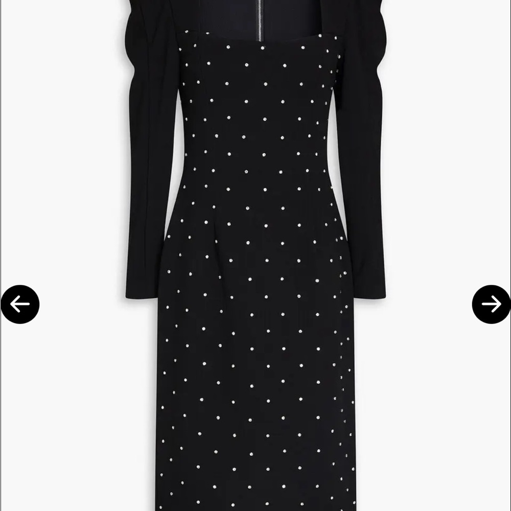 Elegant Black Polka Dot Dress